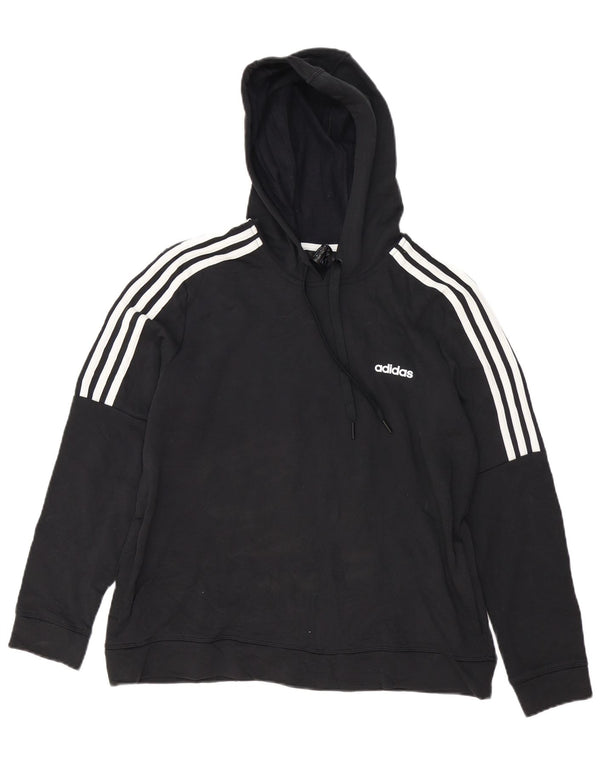 Adidas Womens Climalite Hoodie Jumper UK 16/18 Grande Preto Poliéster