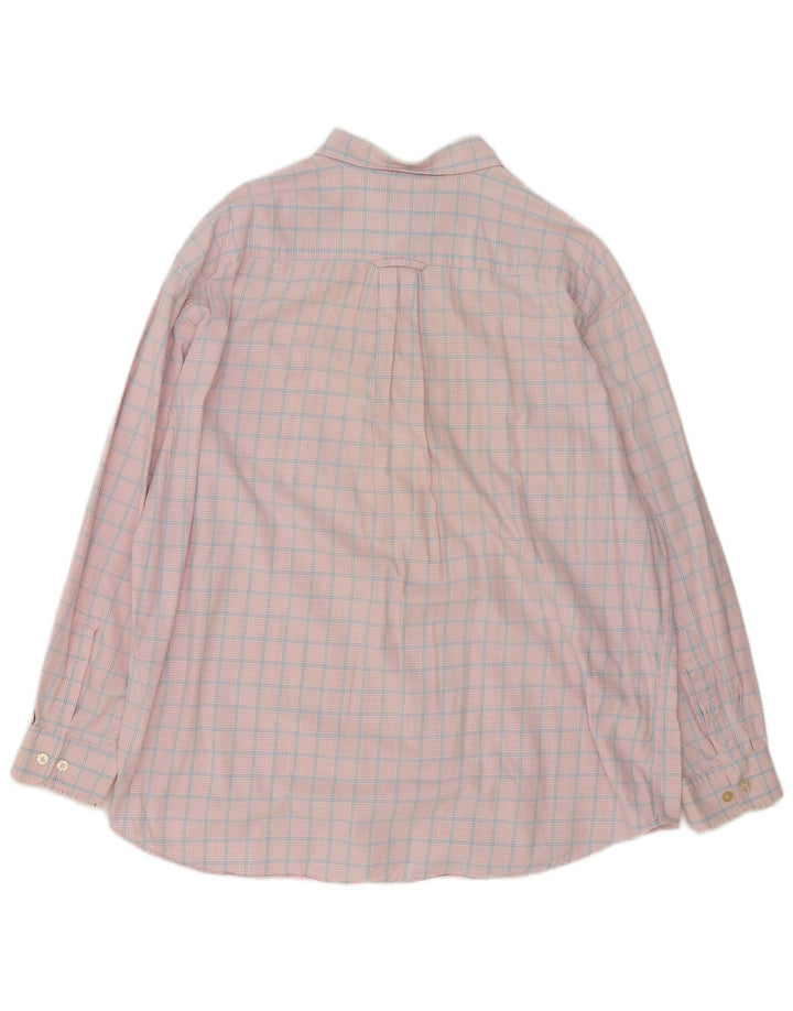 Camisa masculina Orvis 2XL algodão xadrez rosa
