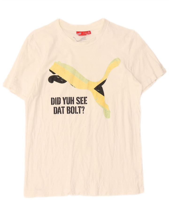 Puma Camiseta Masculina Graphic Top Pequeno Branco