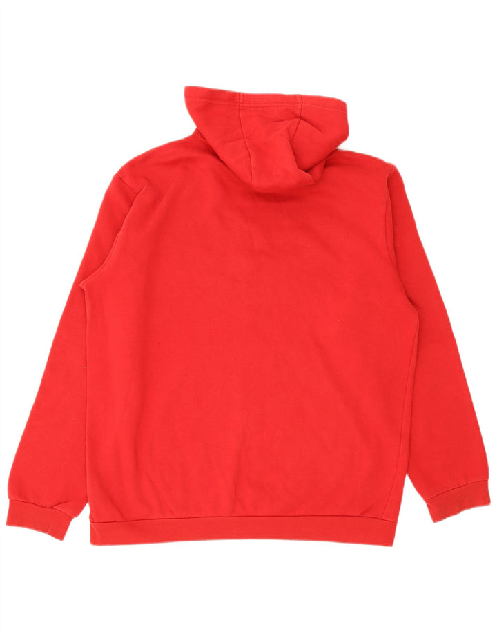 Adidas Mens Hoodie Jumper Grande Algodão Vermelho