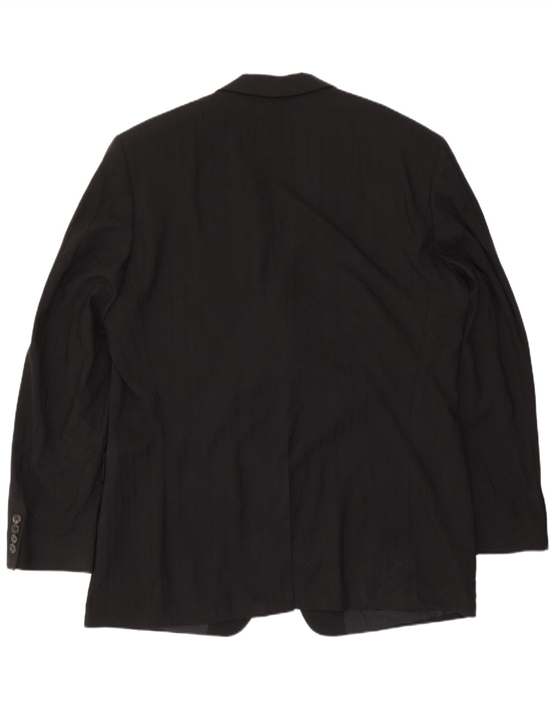 Jaqueta Blazer Masculina Hugo Boss com 3 Botões EU 56 3XL Lã Listrada Preta
