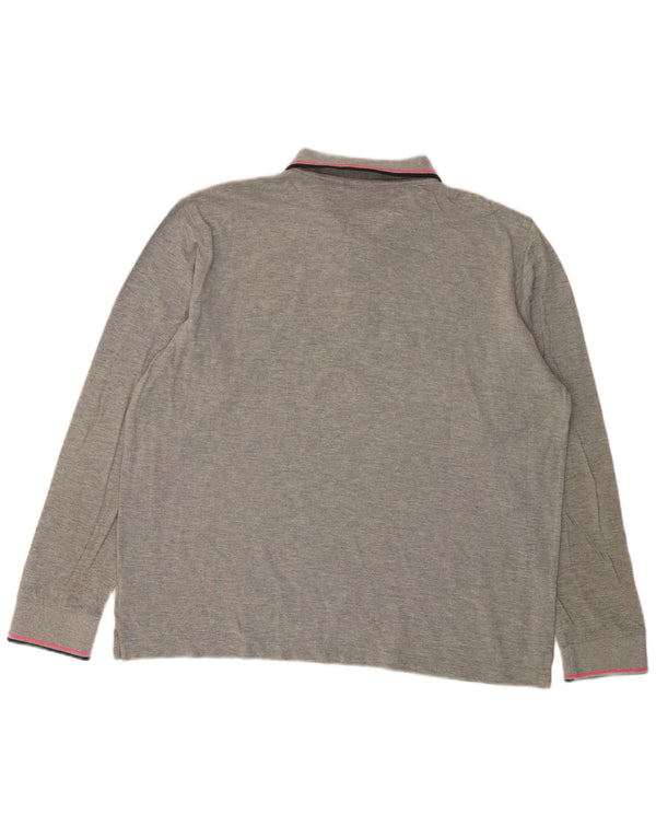 Camisa polo masculina de manga comprida Lotto 2XL algodão cinza