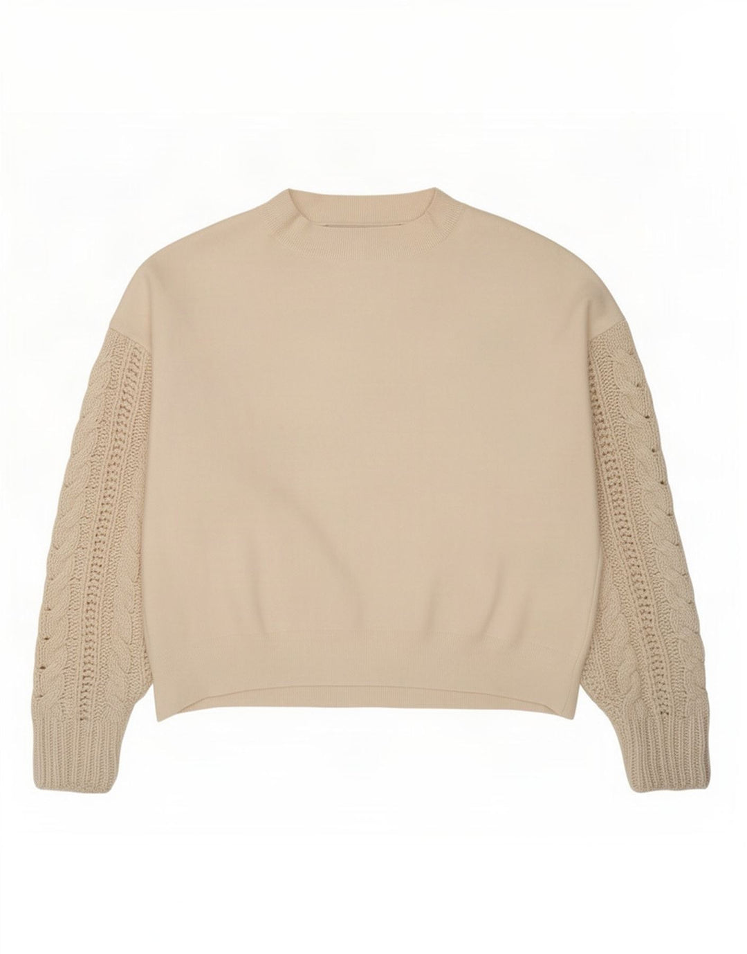 Zara Suéter feminino oversized com gola redonda Reino Unido 10 pequeno branco
