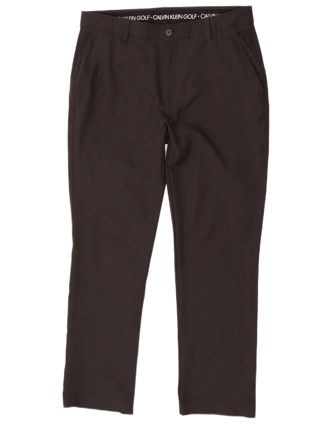 Calça Chino Reta Masculina Calvin Klein W34 L31 Poliéster Preto