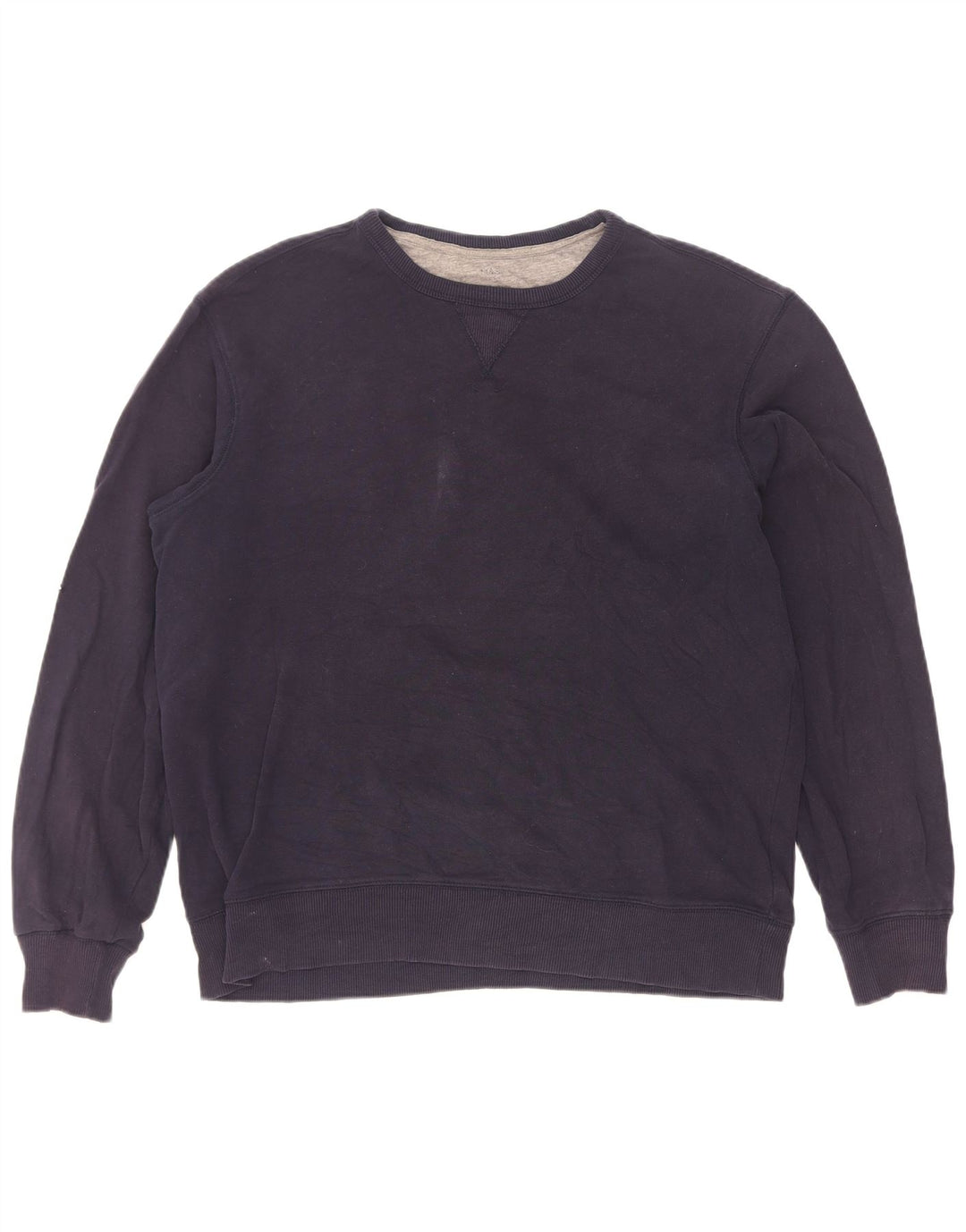Suéter masculino Marks & Spencer de ajuste regular, grande algodão azul marinho