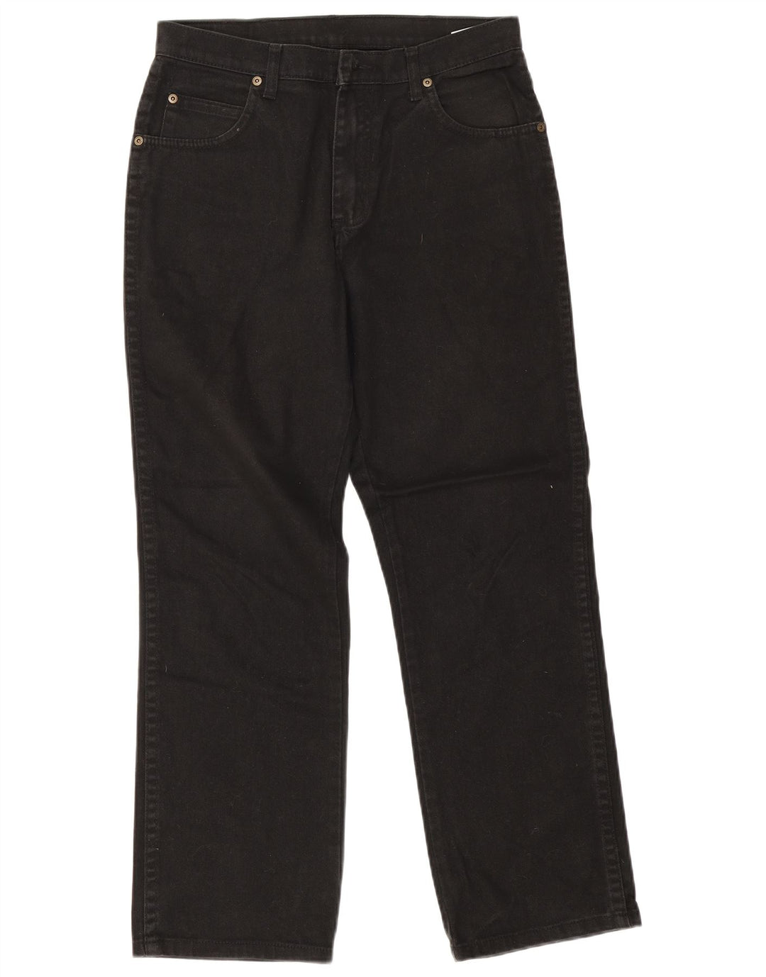 Wrangler masculino regular fit jeans reto W32 L30 algodão preto