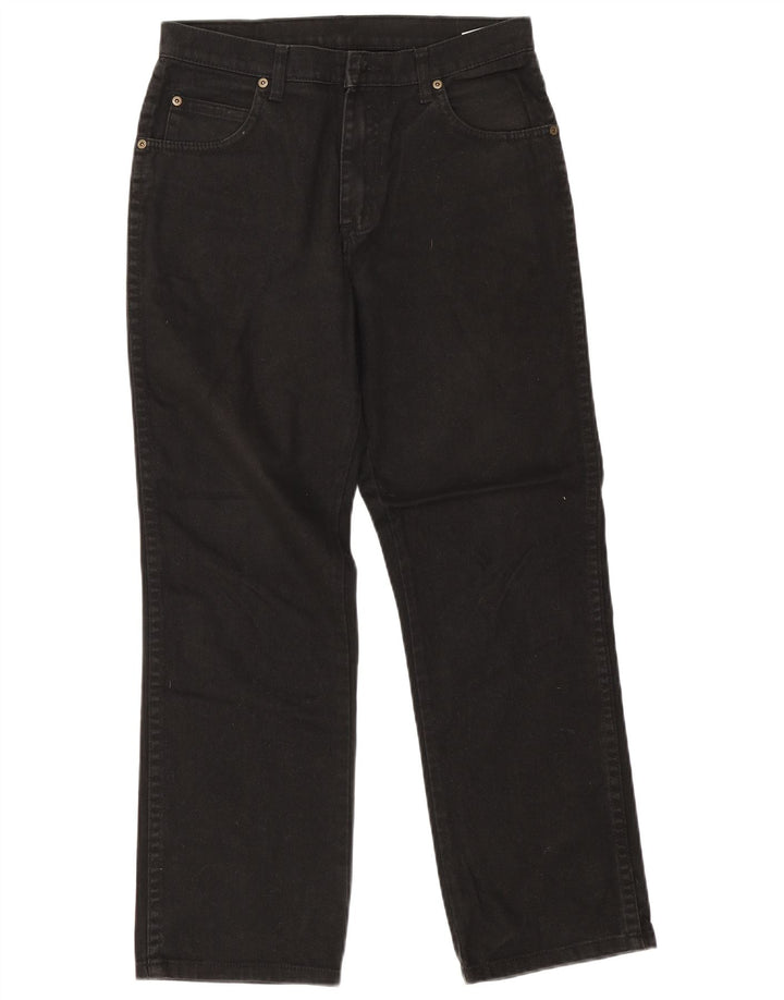 Wrangler masculino regular fit jeans reto W32 L30 algodão preto