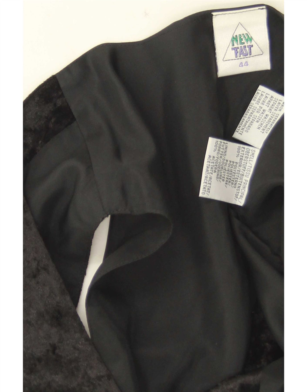 Novo colete rápido feminino ue 44 xl poliéster preto