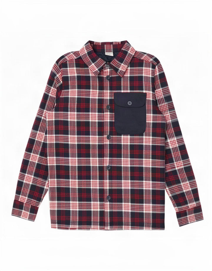 Camisa masculina de flanela de lenhador Active Touch algodão xadrez médio azul marinho