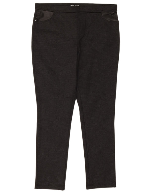 Calça feminina casual skinny Dkny XL W36 L29 poliéster preto