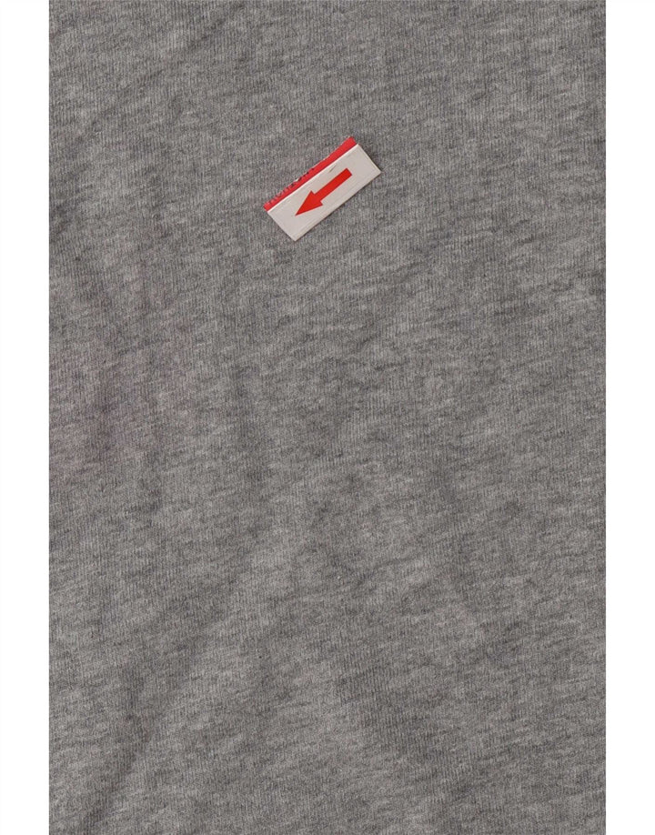 Tommy Hilfiger moletom feminino jumper UK 14 algodão listrado cinza médio