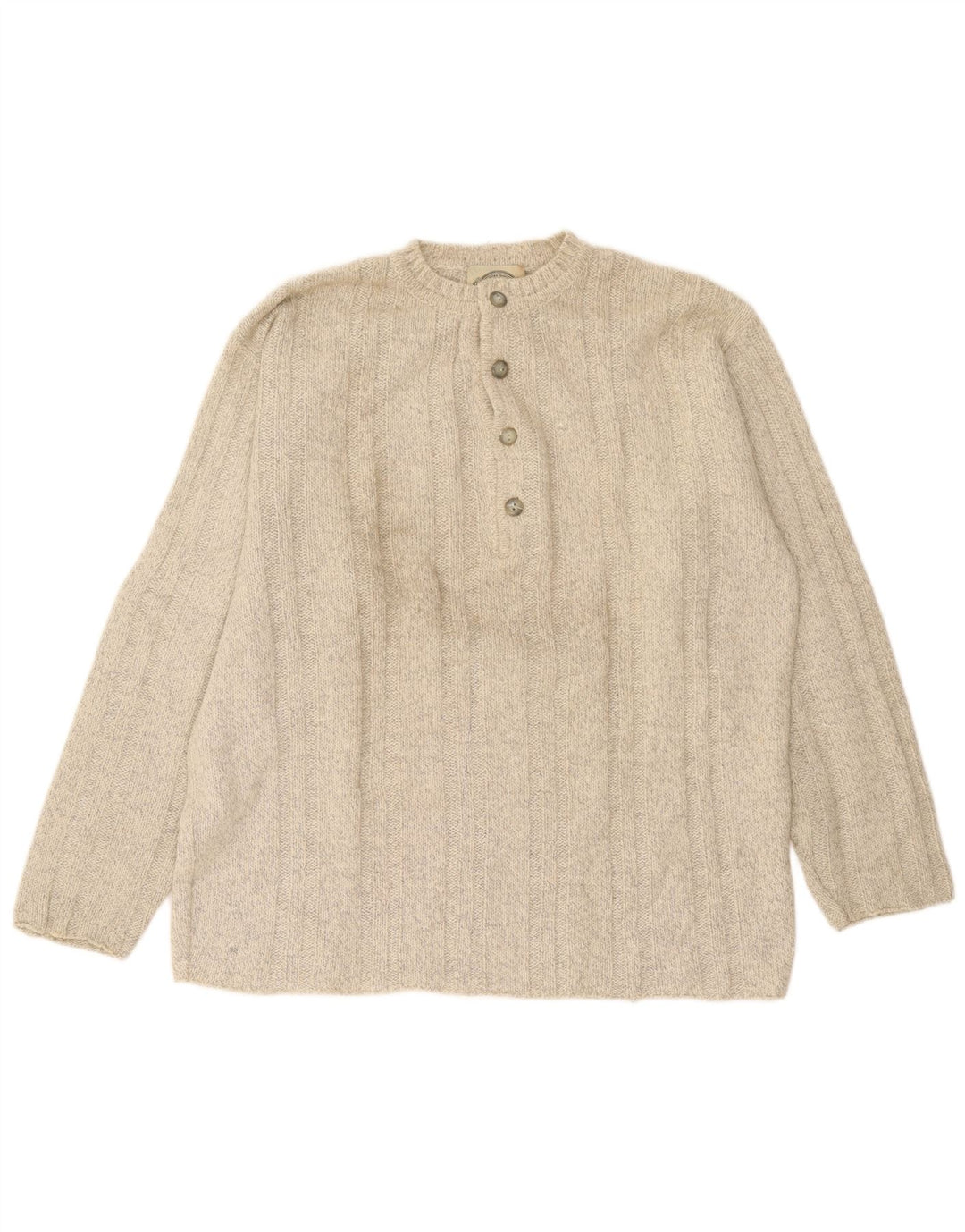 Suéter masculino Foxhound com gola redonda XL lã bege