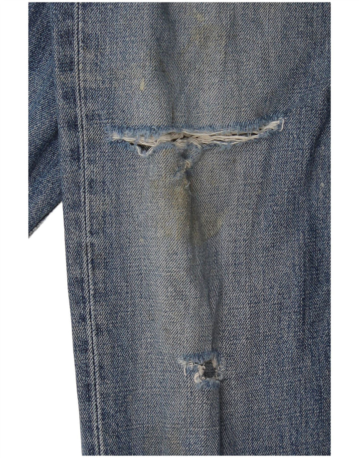 Calça Jeans Carhartt Feminina Texas Distressed Slim W30 L32 Azul Algodão