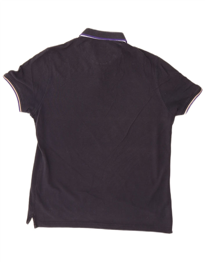 Camisa polo masculina MASSIMO DUTTI XL azul marinho algodão
