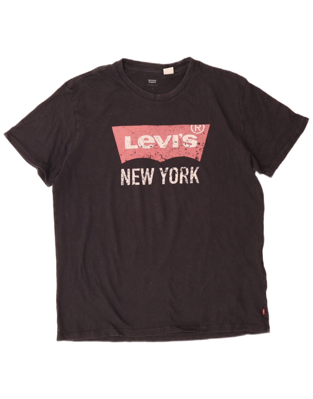 Camiseta feminina gráfica LEVI'S UK 16 grande algodão preto