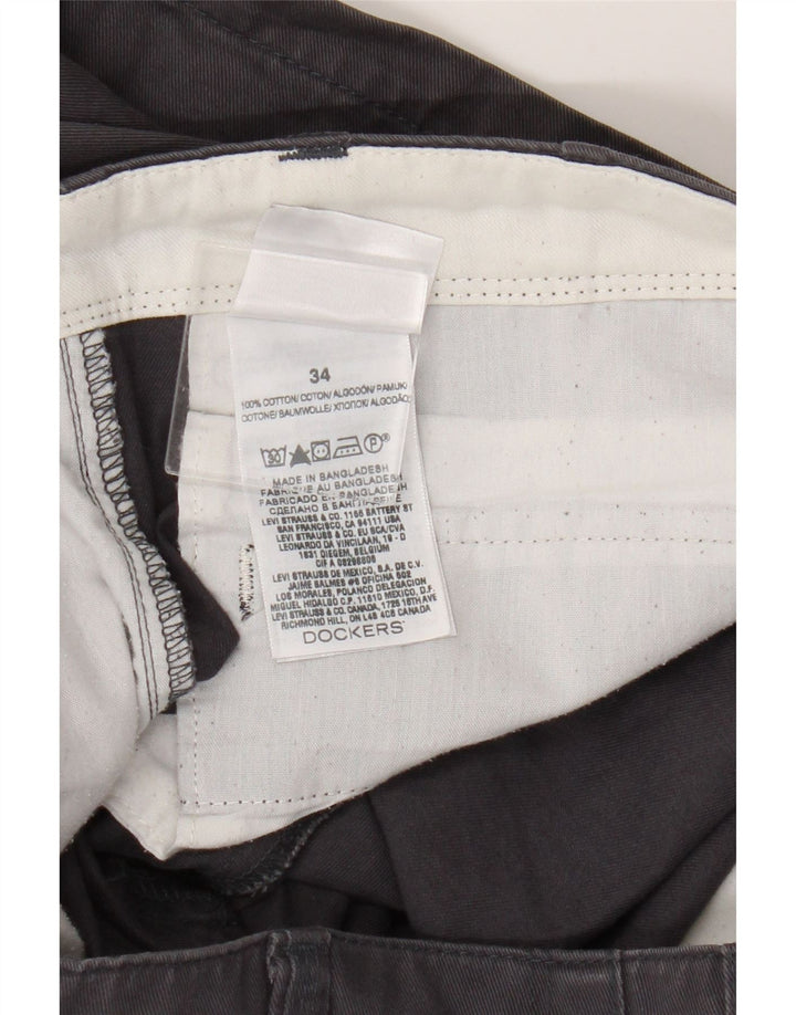 Shorts cargo masculino Dockers W34 grande algodão azul marinho