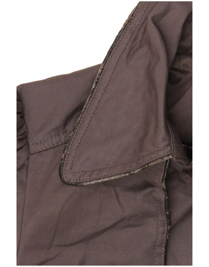 Trench Coat feminino Lipsy UK 12 poliéster cinza médio