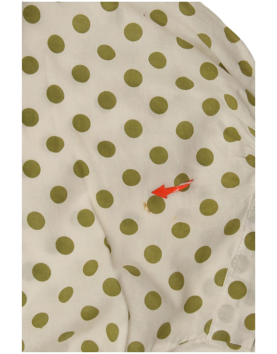 Blusa feminina de manga curta Benetton IT 44 bolinhas brancas médias