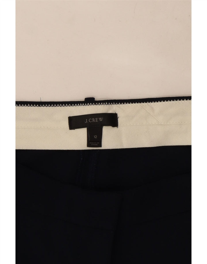 J. Crew Shorts Chino Feminino Pegged US 12 Grande W34 Azul Marinho Poliéster
