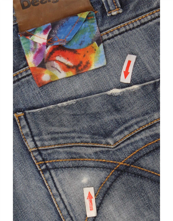Desigual Masculino Jeans Reto W30 L33 Azul Algodão