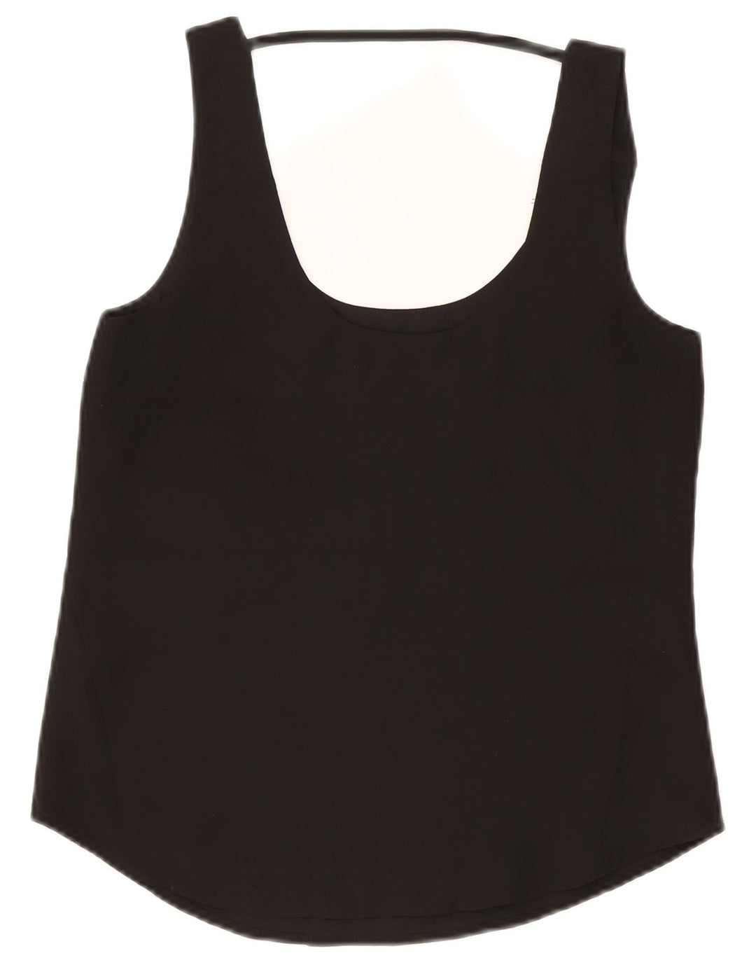 Blusa feminina sem mangas Oasis UK 8 pequena poliéster preto