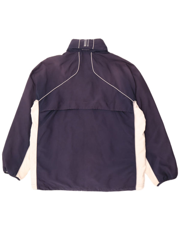 Jaqueta de chuva masculina Nike com capuz UK 45/47 XL azul marinho colorblock