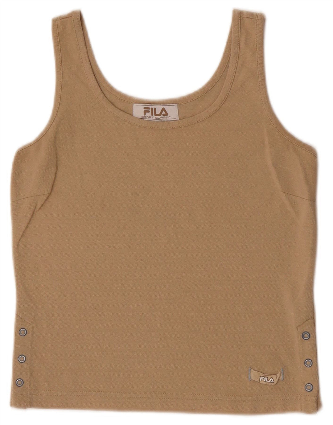 Fila Womens Crop Vest Top UK 8 Pequeno Marrom
