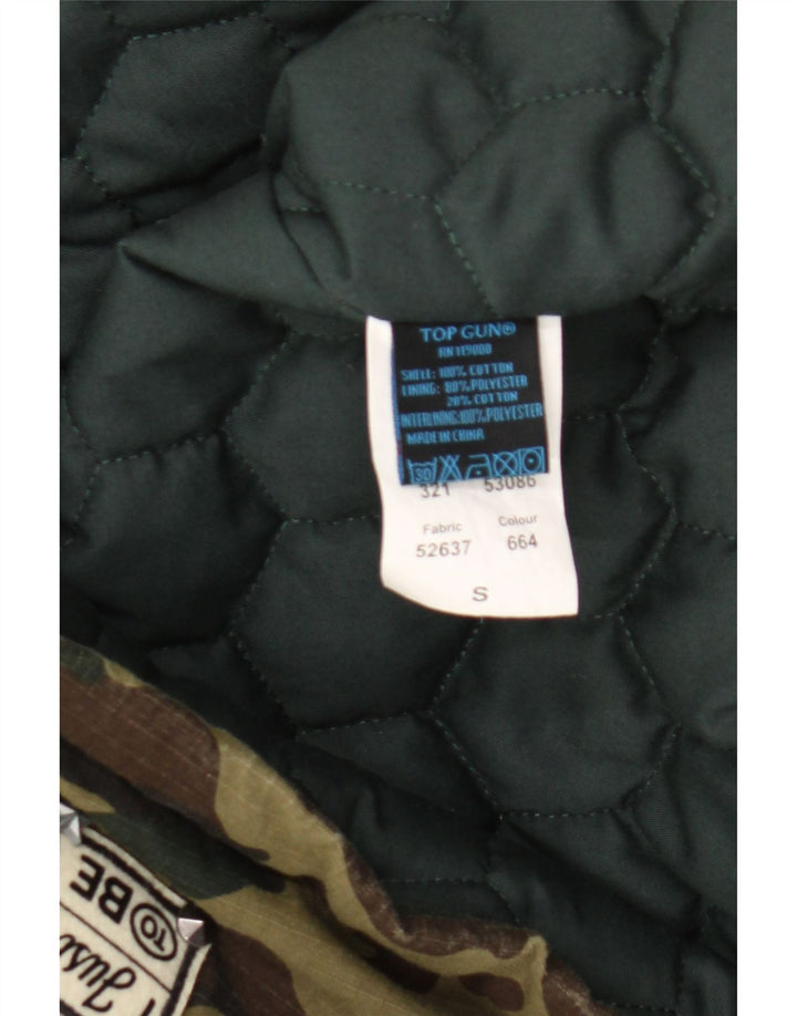 Sobretudo gráfico oversized feminino vintage Reino Unido 10 camuflagem cáqui pequena
