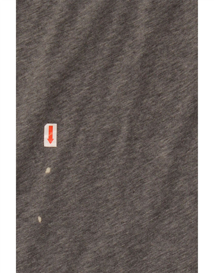 Camiseta gráfica feminina MOSCHINO Top IT 42 algodão manchado cinza médio