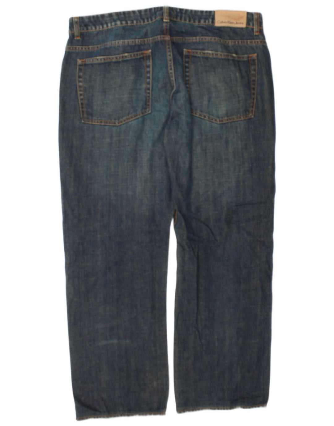 Calça jeans reta masculina Calvin Klein W36 L28 algodão azul