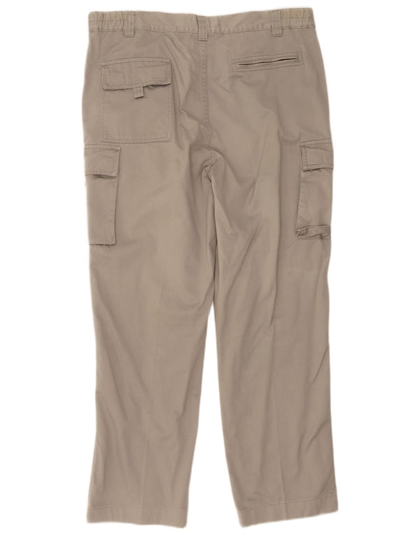 Calça cargo feminina vintage reta IT 52 XL W40 L28 algodão cinza