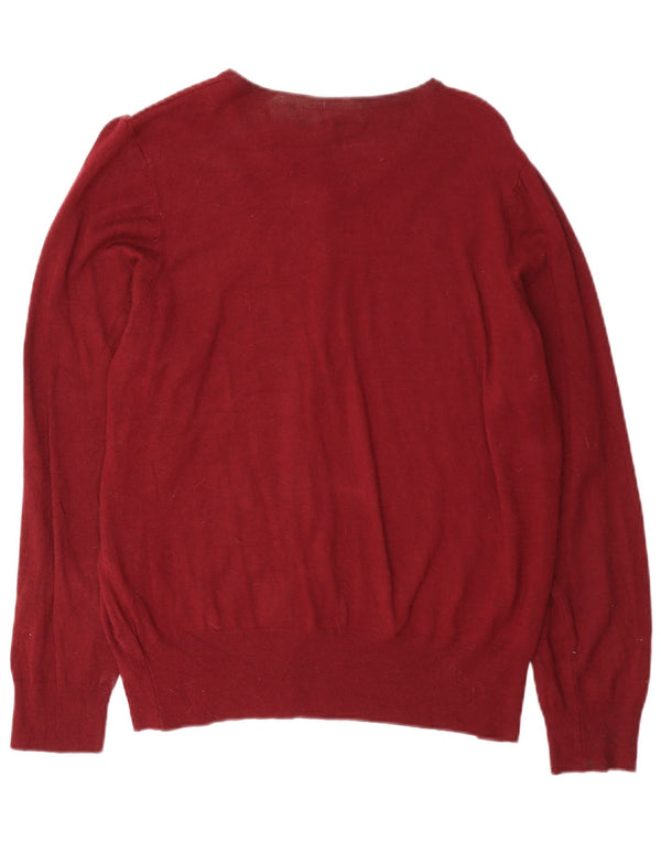 Suéter cardigã feminino Marks & Spencer UK 18 XL Borgonha Viscose