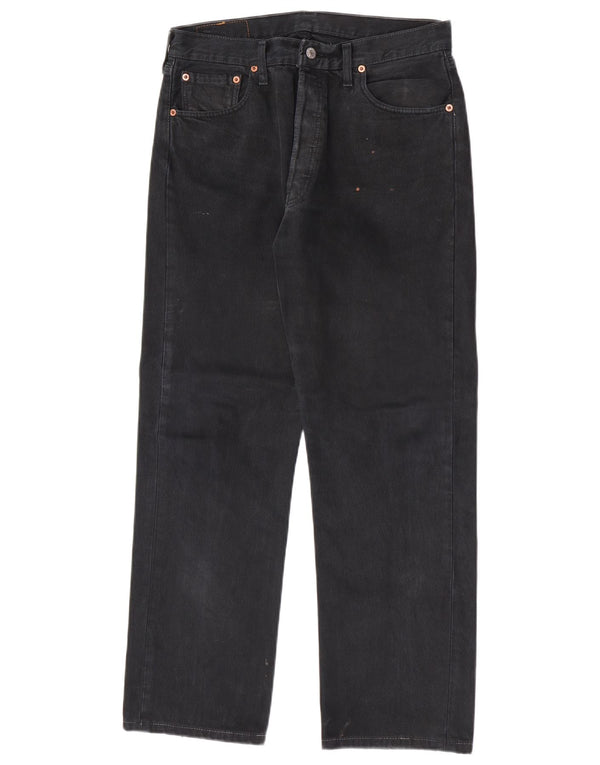 Calça jeans masculina Levi's 501 Straight W34 L29 azul marinho algodão