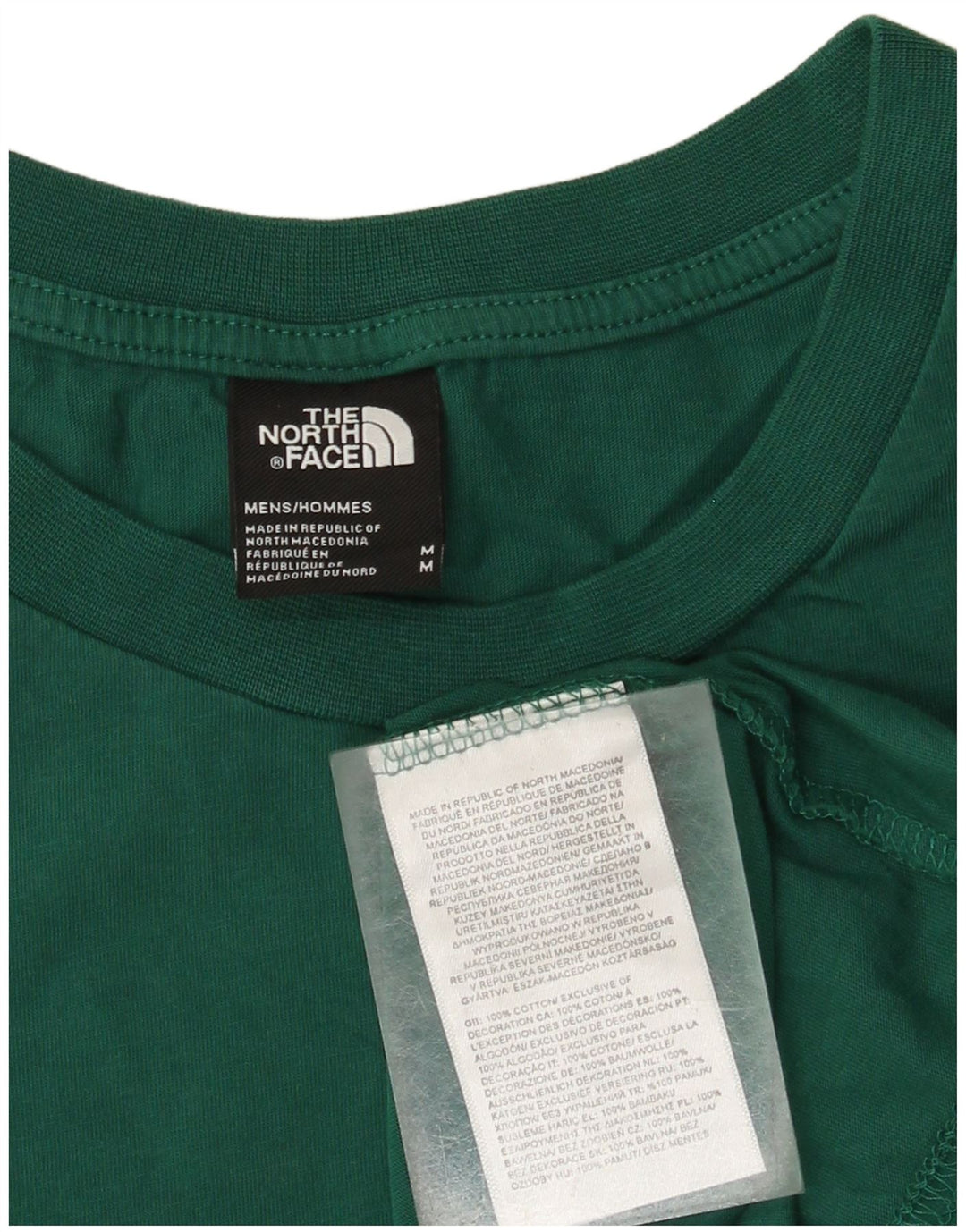 Camiseta gráfica masculina The North Face Top de algodão verde médio