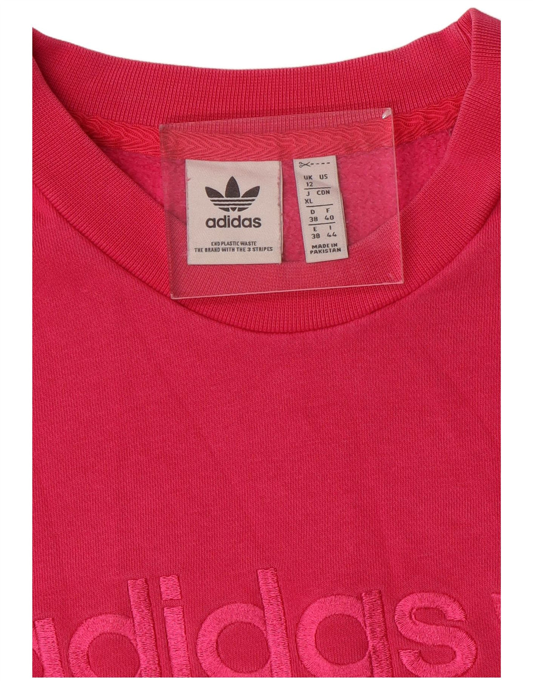 Adidas feminino gráfico oversized moletom jumper reino unido 12 médio rosa