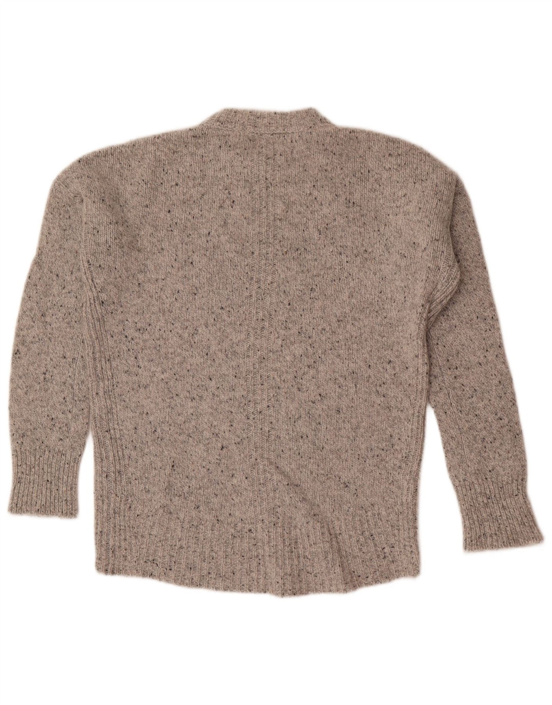 Suéter feminino John Lewis com gola redonda Reino Unido 8 pequeno cinza manchado