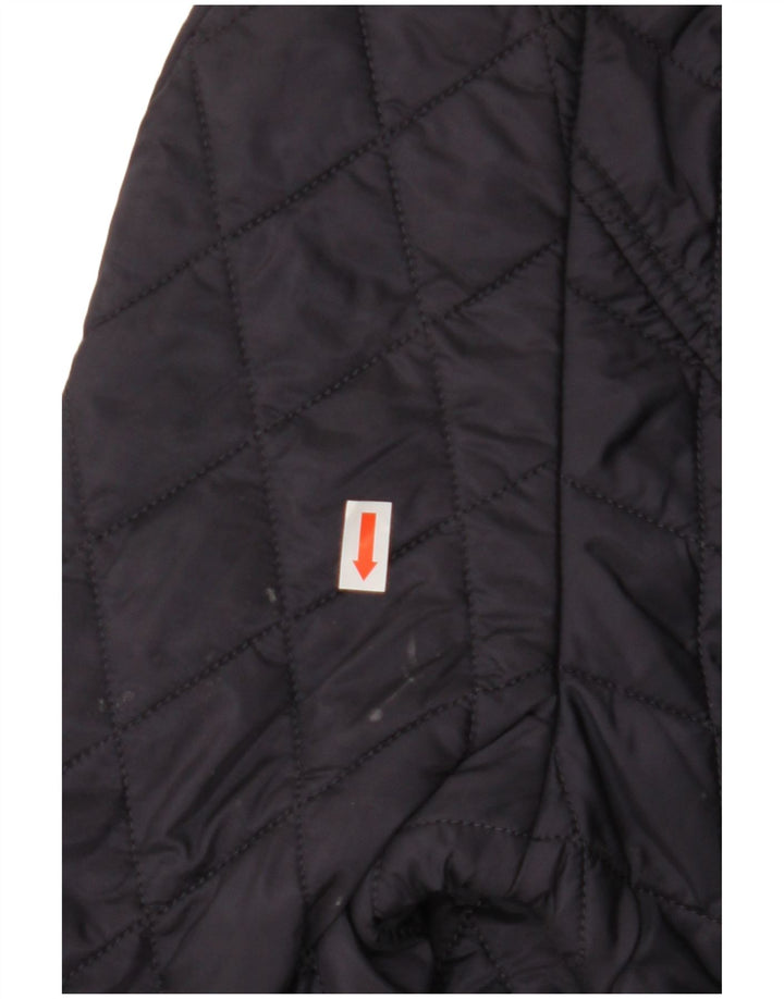 Jaqueta acolchoada feminina BARBOUR UK 14 grande azul marinho poliamida