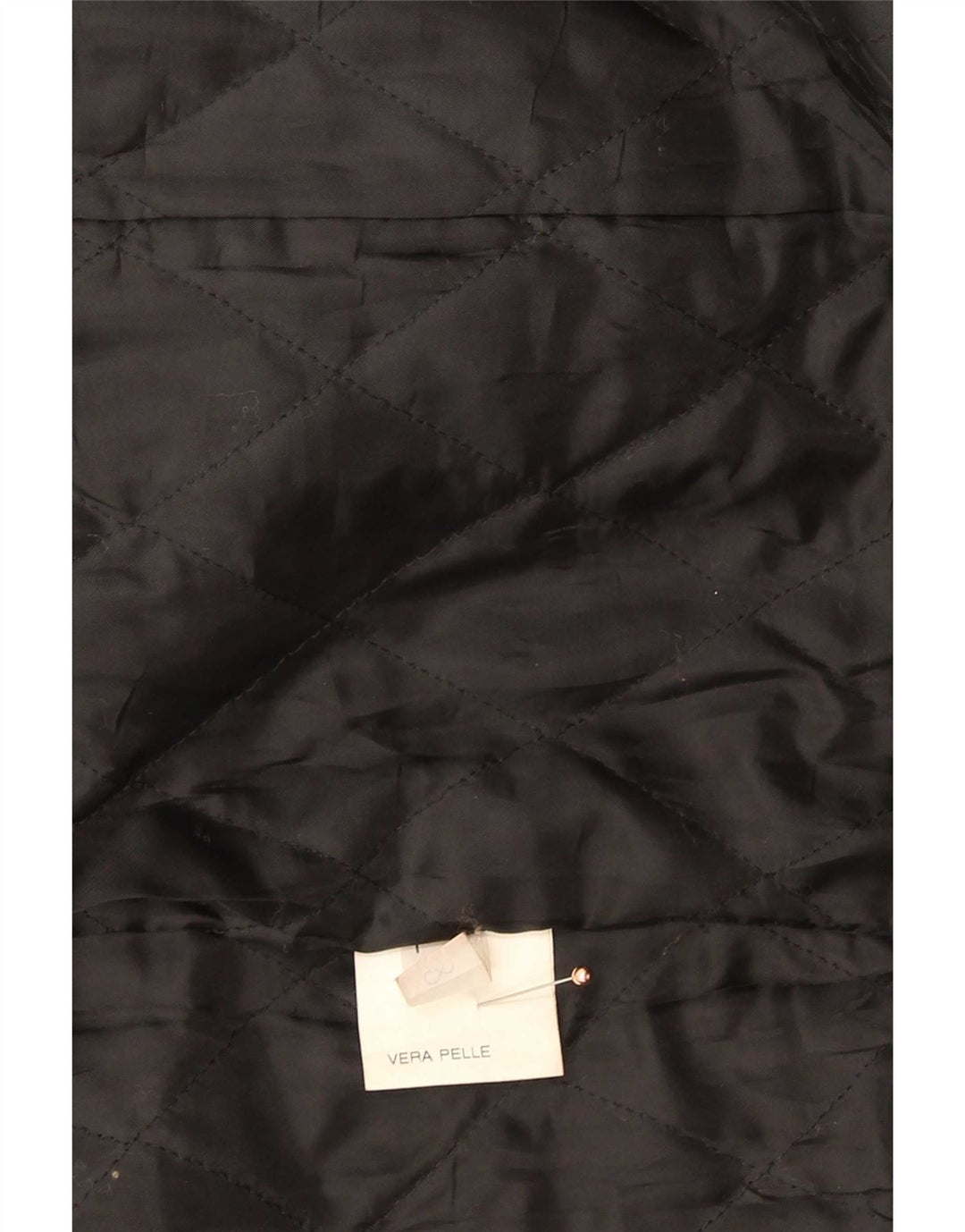 Casaco de couro feminino vintage UK 14 médio preto