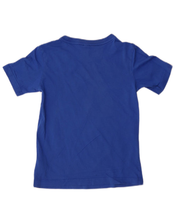 Camiseta Adidas Meninos Graphic Top 9-10 Anos Azul Algodão