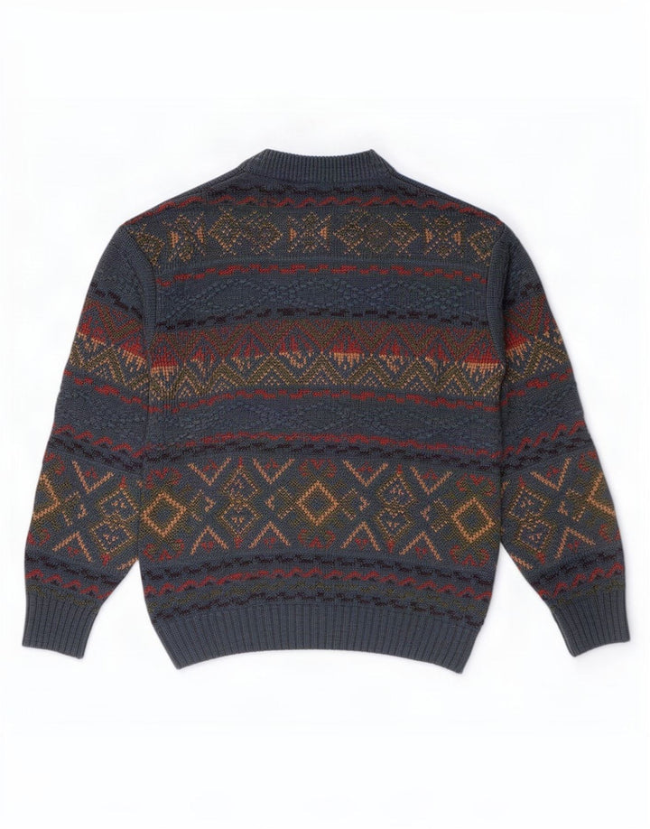 Suéter masculino Marks & Spencer St. Michael com gola redonda grande azul