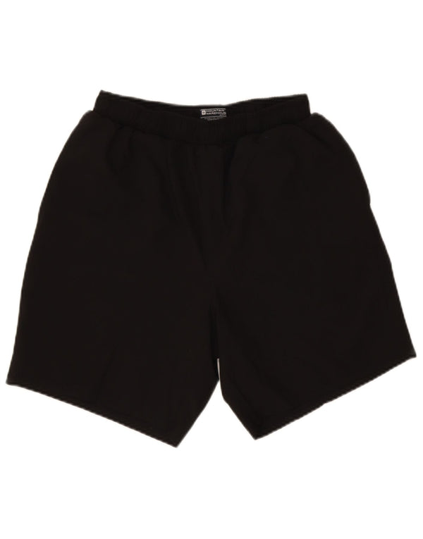 Shorts esportivos masculinos Mountain Warehouse poliéster preto médio
