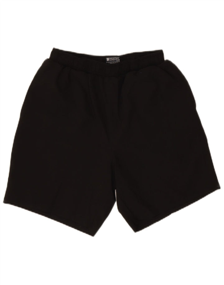 Shorts esportivos masculinos Mountain Warehouse poliéster preto médio