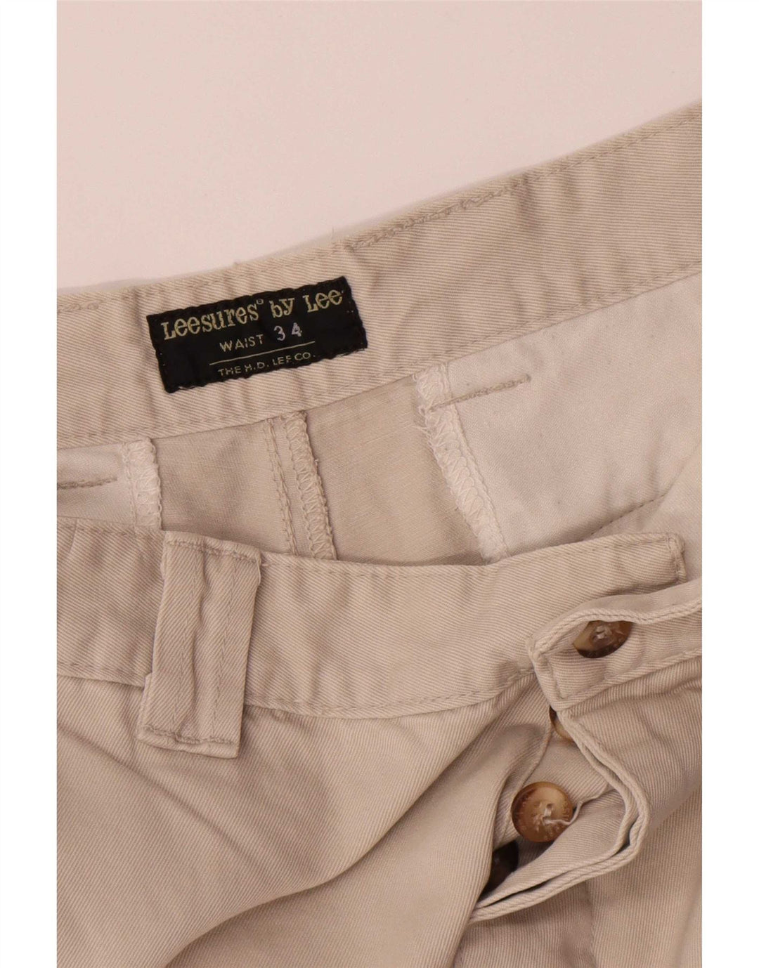Calça cargo reta masculina Lee W34 L32 algodão bege