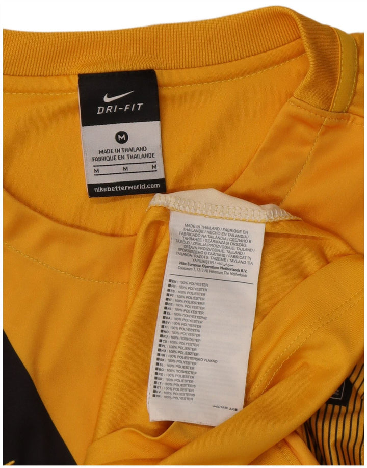 Camiseta Nike Masculina Dri Fit Graphic Top Médio Amarelo Colorblock Poliéster