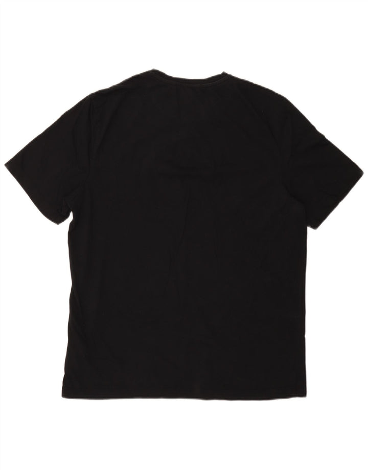 Camiseta masculina regular Ted Baker tamanho superior 3 algodão preto médio