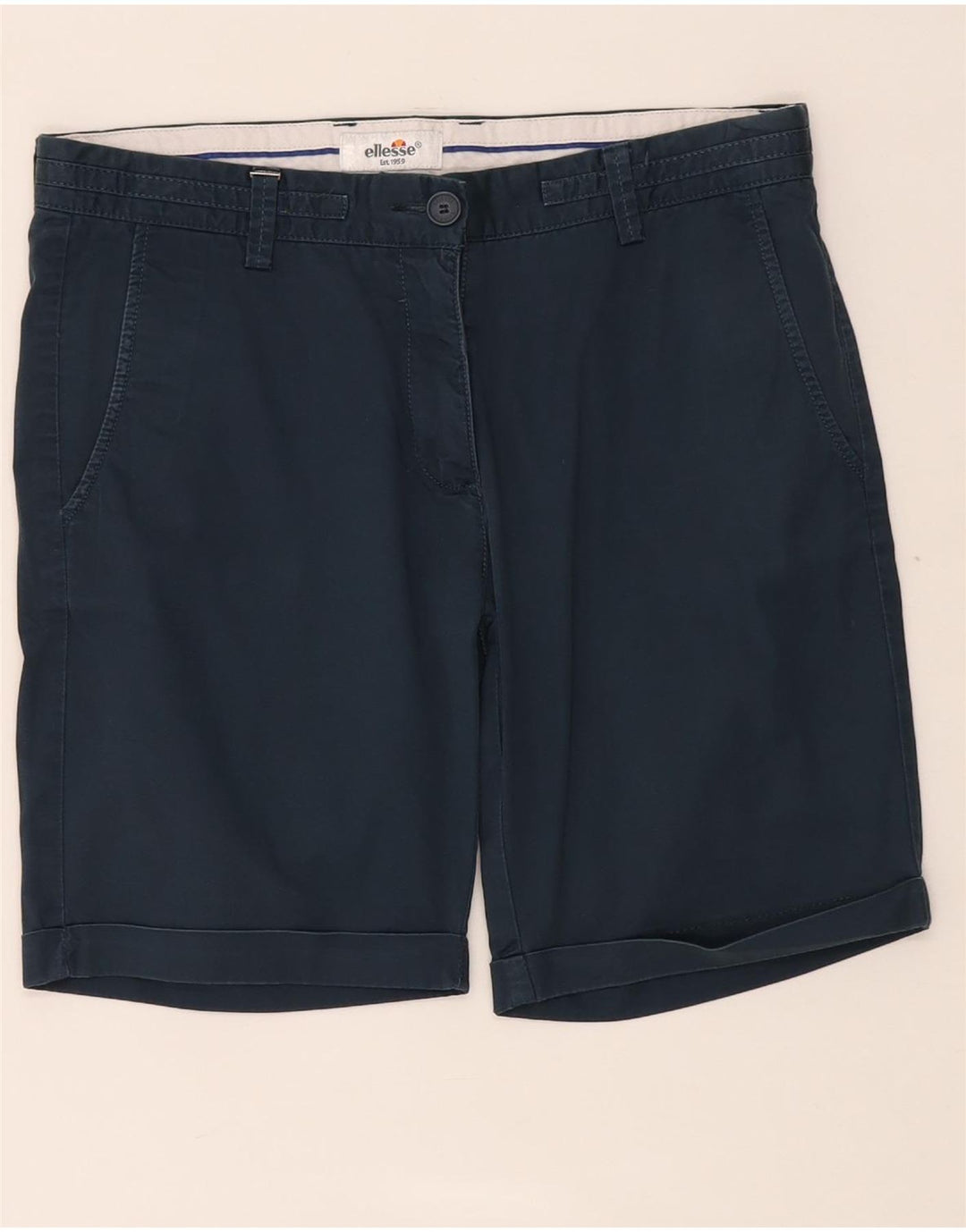 Shorts Chino Feminino Ellesse IT 42 Médio W30 Azul Marinho Algodão