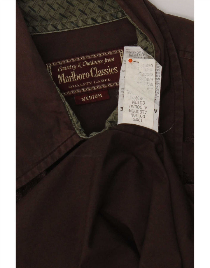 Camisa masculina Marlboro Classics marrom médio algodão Paisley