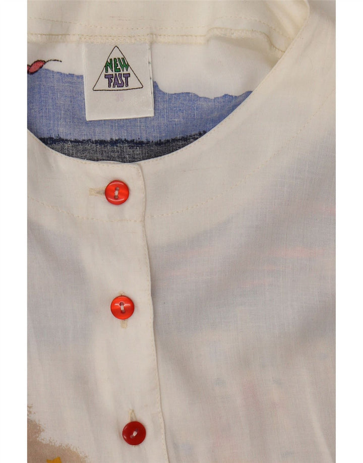 Nova blusa gráfica oversized feminina rápida ue 36 pequena branca