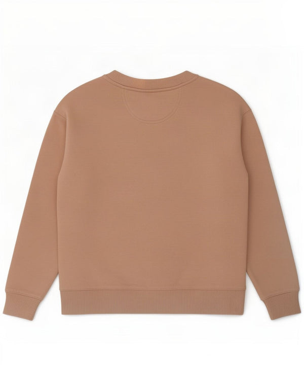 Calvin Klein Jeans feminino moletom gráfico jumper UK 10 pequeno rosa
