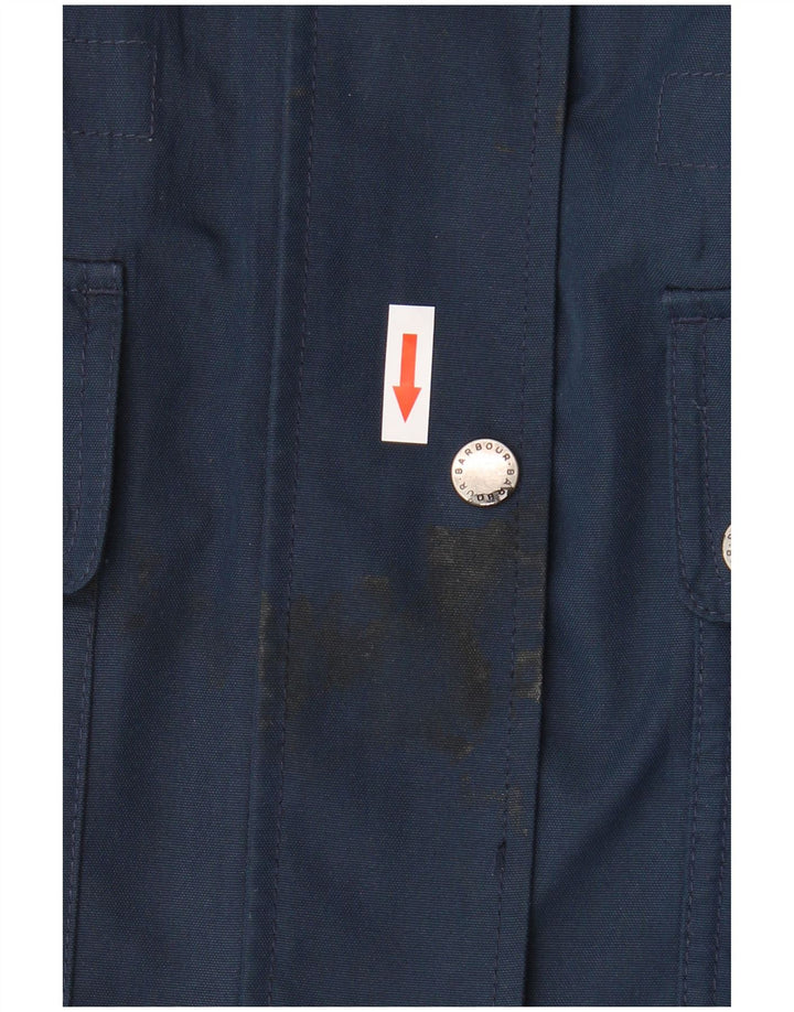 Jaqueta utilitária feminina com capuz Barbour Reino Unido 14 grande azul marinho